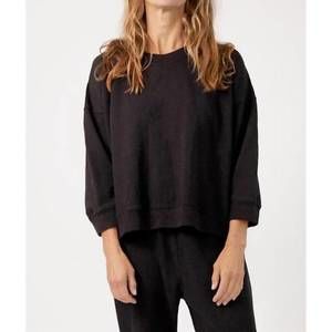 NEW MONDAY12 noga 3/4 sweatshirt in black